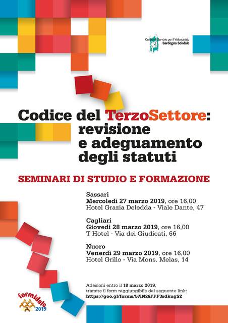 Cagliari – CTS: Revisione e adeguamento degli statuti. Seminario di studio e formazione