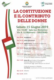 Oristano – La Costituzione e il contributo delle donne