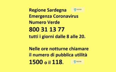 Emergenza Coronavirus – Numeri di riferimento e sospensione eventi e manifestazioni