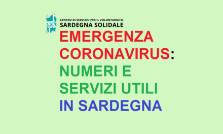 Coronavirus: Numeri e Servizi utili in Sardegna (aggiornamento al 25 aprile 2020 H 18)