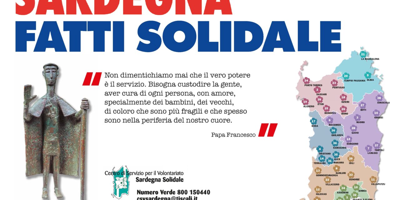 267 SINDACI SARDI ESPRIMONO SOLIDARIETA’ AL CSV SARDEGNA SOLIDALE