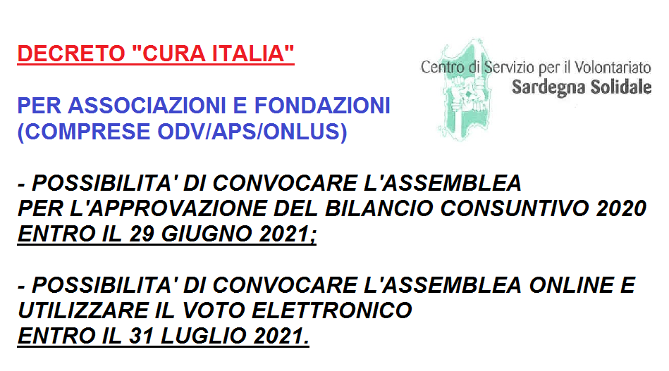 Proroga per Assemblee e Bilanci