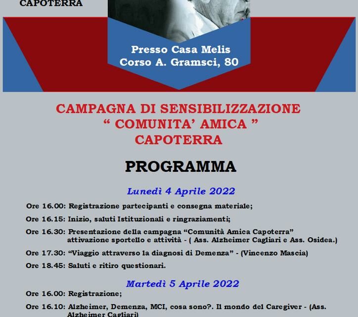 Capoterra – Campagna di sensibilizzazione “Comunità Amica”