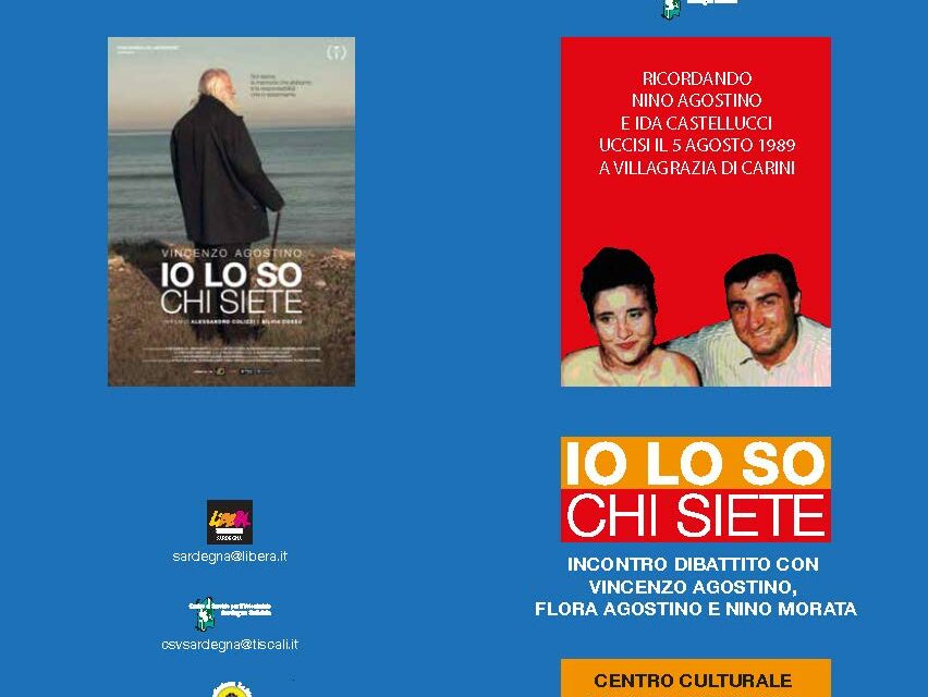 VILLACIDRO – IO LO SO CHI SIETE. INCONTRO-DIBATTITO CON VINCENZO, FLORA E NINO AGOSTINO