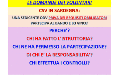 LE DOMANDE DEI VOLONTARI – 01 PERCHE’? 02 CHI? 03 come? 04 QUANDO?