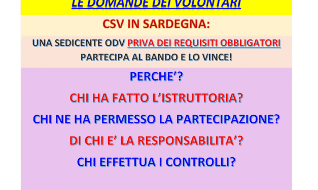 LE DOMANDE DEI VOLONTARI – 01 PERCHE’? 02 CHI? 03 come? 04 QUANDO?