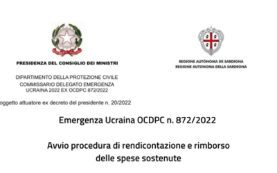 Avviso per l’avvio della procedura di rendicontazione e rimborso delle spese sostenute per le attività di accoglienza e assistenza alla popolazione ucraina