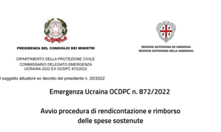 Avviso per l’avvio della procedura di rendicontazione e rimborso delle spese sostenute per le attività di accoglienza e assistenza alla popolazione ucraina