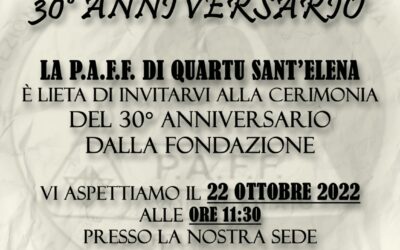 Quartu Sant’Elena – 30° anniversario di fondazione P.A.F.F.