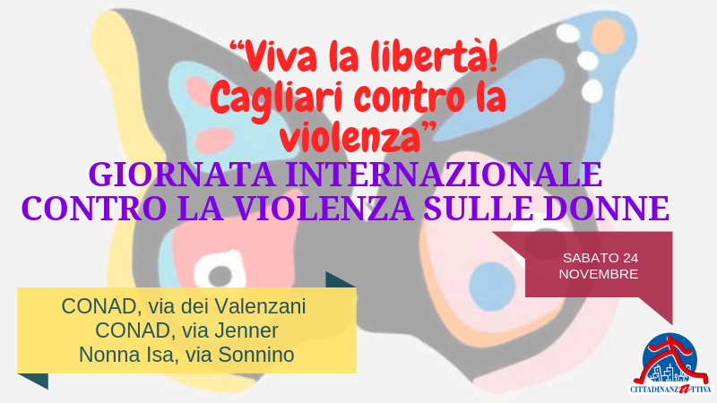 Cittadinanzattiva Cagliari per la Giornata internazionale contro la violenza sulle donne