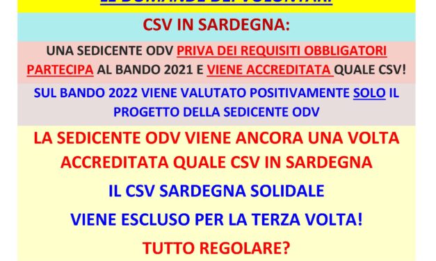 LE DOMANDE DEI VOLONTARI N. 6: tutto regolare?