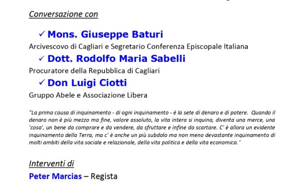 Don Luigi Ciotti a Cagliari – <strong><em>Casa Comune: I Care. Cura, responsabilità e sinergie</em></strong>