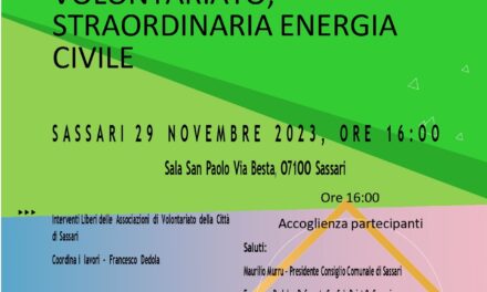 SASSARI – VOLONTARIATO, STRAORDINARIA ENERGIA CIVILE