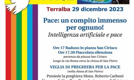 TERRALBA – XXXVII MARCIA DELLA PACE – Pace: un compito immenso per ognuno! Intelligenza artificiale e pace