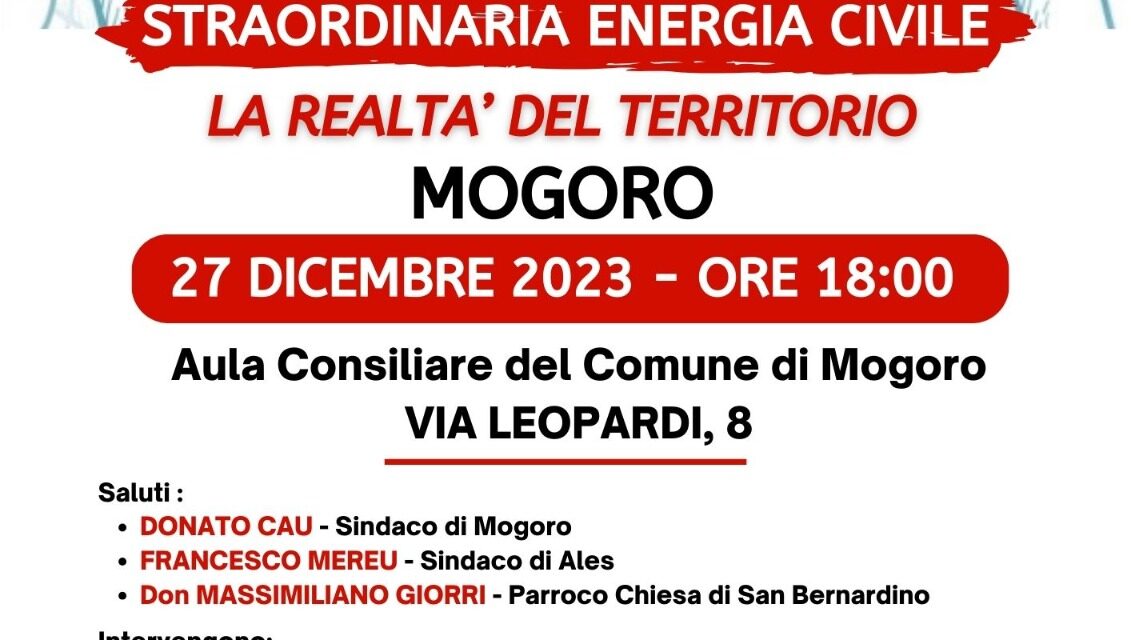 MOGORO – VOLONTARIATO, STRAORDINARIA ENERGIA CIVILE. LA REALTA’ DEL TERRITORIO