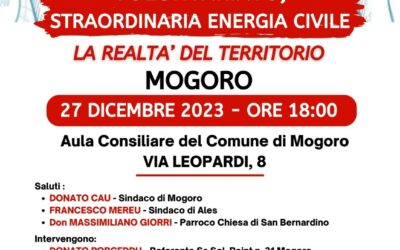 MOGORO – VOLONTARIATO, STRAORDINARIA ENERGIA CIVILE. LA REALTA’ DEL TERRITORIO