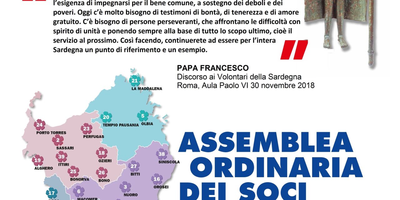 TRAMATZA (OR) – ASSEMBLEA DEI SOCI DEL CSV SARDEGNA SOLIDALE ODV