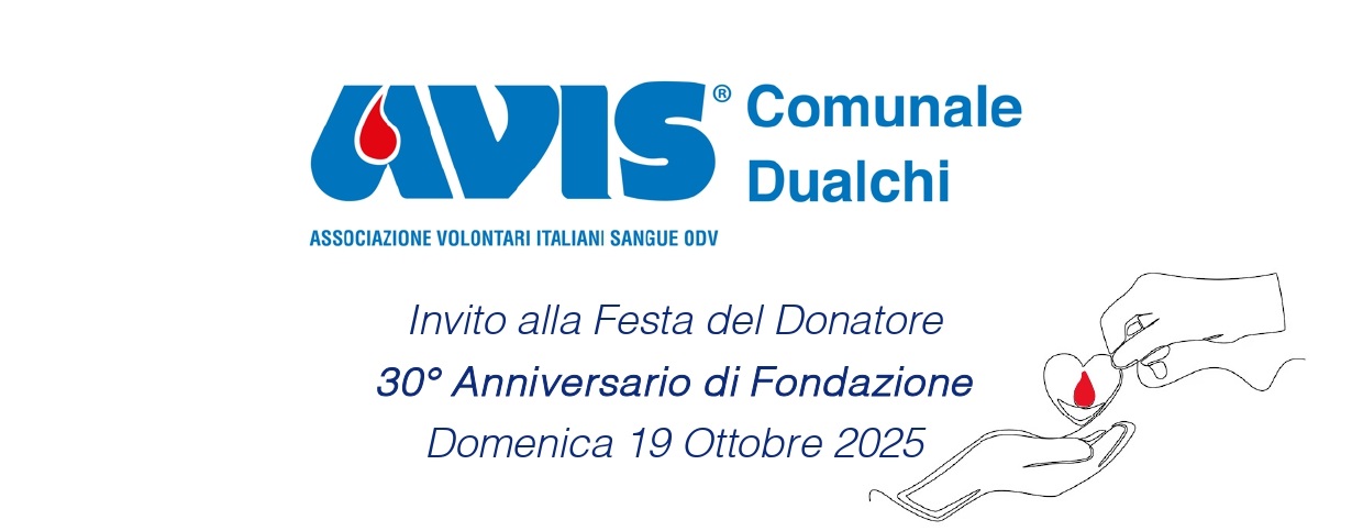 DUALCHI – 30° ANNIVERSARIO DI FONDAZIONE DELL’AVIS COMUNALE